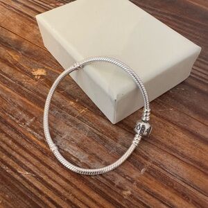 Classic Pandora Snake Chain Barrel Closure Bracelet Sterling 925 Silver NEW!!
